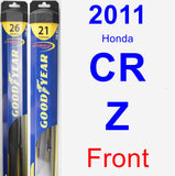Front Wiper Blade Pack for 2011 Honda CR-Z - Hybrid