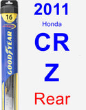 Rear Wiper Blade for 2011 Honda CR-Z - Hybrid