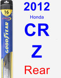 Rear Wiper Blade for 2012 Honda CR-Z - Hybrid