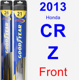 Front Wiper Blade Pack for 2013 Honda CR-Z - Hybrid