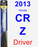 Driver Wiper Blade for 2013 Honda CR-Z - Hybrid