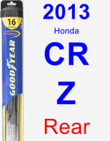Rear Wiper Blade for 2013 Honda CR-Z - Hybrid