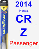 Passenger Wiper Blade for 2014 Honda CR-Z - Hybrid