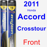 Front Wiper Blade Pack for 2011 Honda Accord Crosstour - Hybrid