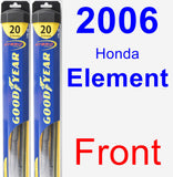 Front Wiper Blade Pack for 2006 Honda Element - Hybrid