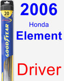 Driver Wiper Blade for 2006 Honda Element - Hybrid