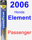 Passenger Wiper Blade for 2006 Honda Element - Hybrid