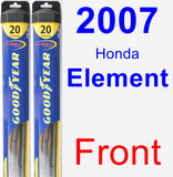 Front Wiper Blade Pack for 2007 Honda Element - Hybrid