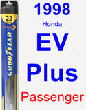 Passenger Wiper Blade for 1998 Honda EV Plus - Hybrid