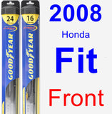 Front Wiper Blade Pack for 2008 Honda Fit - Hybrid