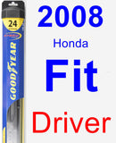 Driver Wiper Blade for 2008 Honda Fit - Hybrid