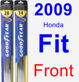 Front Wiper Blade Pack for 2009 Honda Fit - Hybrid