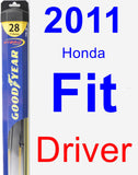 Driver Wiper Blade for 2011 Honda Fit - Hybrid