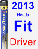 Driver Wiper Blade for 2013 Honda Fit - Hybrid