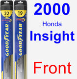 Front Wiper Blade Pack for 2000 Honda Insight - Hybrid