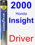 Driver Wiper Blade for 2000 Honda Insight - Hybrid