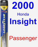 Passenger Wiper Blade for 2000 Honda Insight - Hybrid