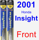 Front Wiper Blade Pack for 2001 Honda Insight - Hybrid