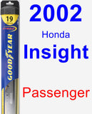 Passenger Wiper Blade for 2002 Honda Insight - Hybrid