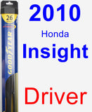 Driver Wiper Blade for 2010 Honda Insight - Hybrid