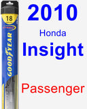 Passenger Wiper Blade for 2010 Honda Insight - Hybrid