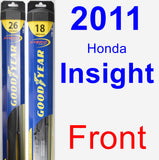 Front Wiper Blade Pack for 2011 Honda Insight - Hybrid