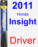 Driver Wiper Blade for 2011 Honda Insight - Hybrid