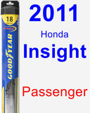 Passenger Wiper Blade for 2011 Honda Insight - Hybrid
