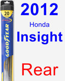 Rear Wiper Blade for 2012 Honda Insight - Hybrid