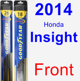 Front Wiper Blade Pack for 2014 Honda Insight - Hybrid