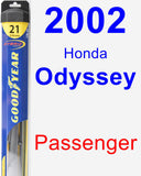 Passenger Wiper Blade for 2002 Honda Odyssey - Hybrid