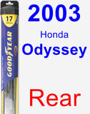 Rear Wiper Blade for 2003 Honda Odyssey - Hybrid