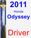 Driver Wiper Blade for 2011 Honda Odyssey - Hybrid