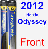 Front Wiper Blade Pack for 2012 Honda Odyssey - Hybrid