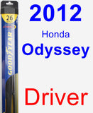 Driver Wiper Blade for 2012 Honda Odyssey - Hybrid