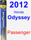 Passenger Wiper Blade for 2012 Honda Odyssey - Hybrid