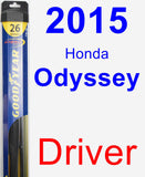 Driver Wiper Blade for 2015 Honda Odyssey - Hybrid