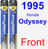 Front Wiper Blade Pack for 1995 Honda Odyssey - Hybrid