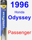 Passenger Wiper Blade for 1996 Honda Odyssey - Hybrid