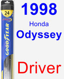 Driver Wiper Blade for 1998 Honda Odyssey - Hybrid