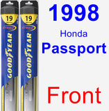 Front Wiper Blade Pack for 1998 Honda Passport - Hybrid