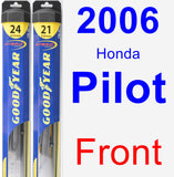 Front Wiper Blade Pack for 2006 Honda Pilot - Hybrid