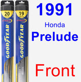 Front Wiper Blade Pack for 1991 Honda Prelude - Hybrid