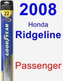 Passenger Wiper Blade for 2008 Honda Ridgeline - Hybrid