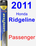 Passenger Wiper Blade for 2011 Honda Ridgeline - Hybrid