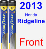 Front Wiper Blade Pack for 2013 Honda Ridgeline - Hybrid