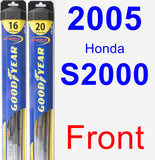 Front Wiper Blade Pack for 2005 Honda S2000 - Hybrid