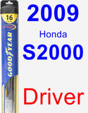 Driver Wiper Blade for 2009 Honda S2000 - Hybrid