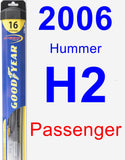 Passenger Wiper Blade for 2006 Hummer H2 - Hybrid