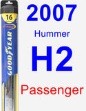 Passenger Wiper Blade for 2007 Hummer H2 - Hybrid